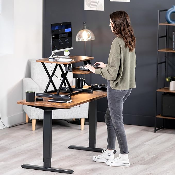 VIVO 28 inch Desk Converter, K Series, Height Adjustable Sit to Stand Riser - Image 9