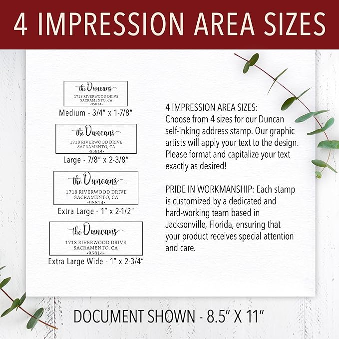 The Duncans Personalized Self-Inking Address Stamp | Envelope Return Address - Image 5