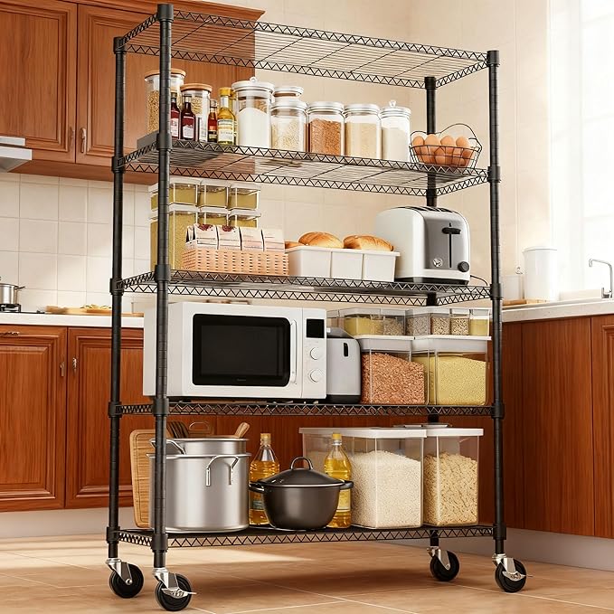 M MZG 5 Tiers Shelf 1750 lbs Steel Storage Shelving Utility Shelving Unit Steel - Image 5