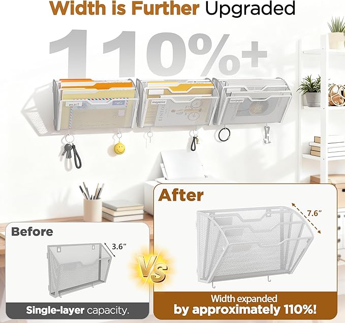 Docnest 3 Tier Mesh Wall File Holders - Image 3