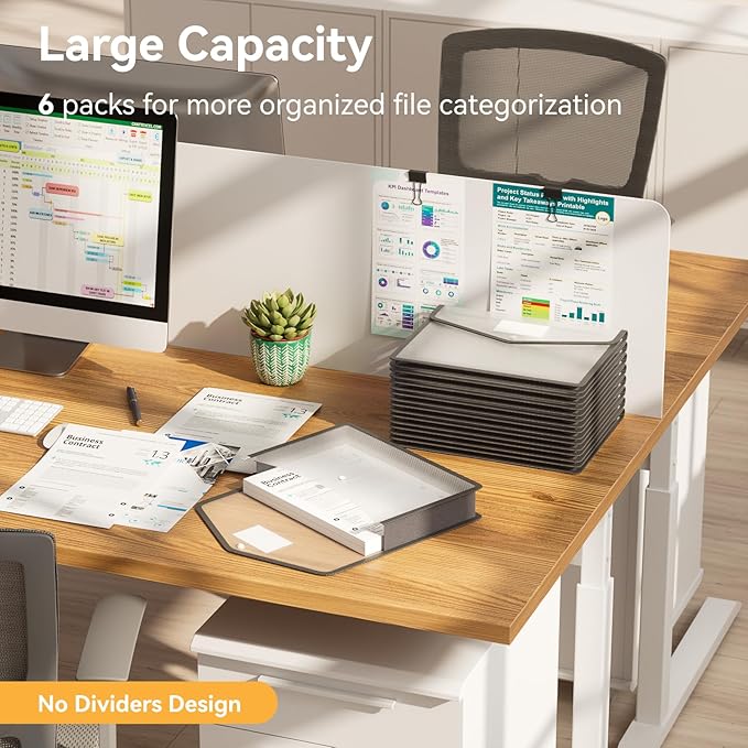 ABC life 8 Pack Plastic Expanding File Folder, Folders - Image 3