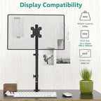 WALI Monitor Arm Mount for Desk, Single Extra Tall Computer Desk Mount - Image 3
