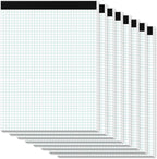 Zaviko Graph Paper Pads 8.5 x 11, 8 Pack, 4x4 Quad Grid Paper Pad 8-1/2" x 11" by Home