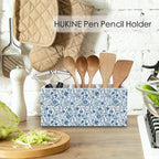 HUKINE Blue and White Chinoiserie Floral Pen Holder - Image 4