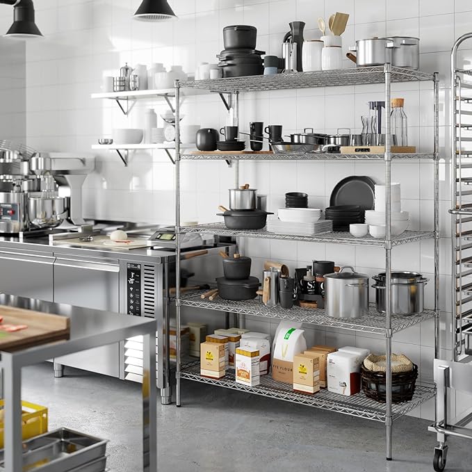 Regal Altair 24" Deep x 54" Wide x 74" Height Wire Shelving Kit | 5-Tier | NSF - Image 6