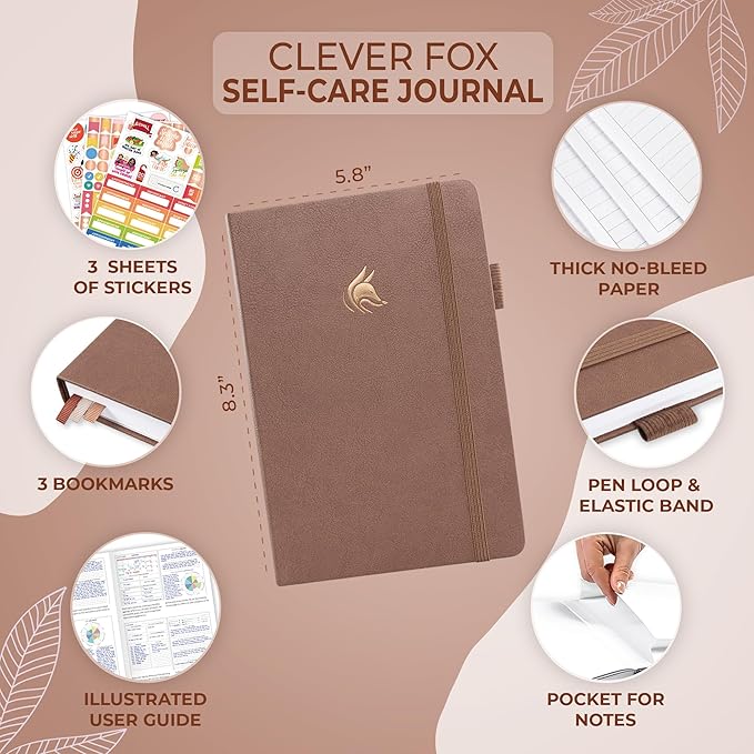 Clever Fox Self-Care Journal – Daily Reflection Notebook – Mental Health & - Image 5