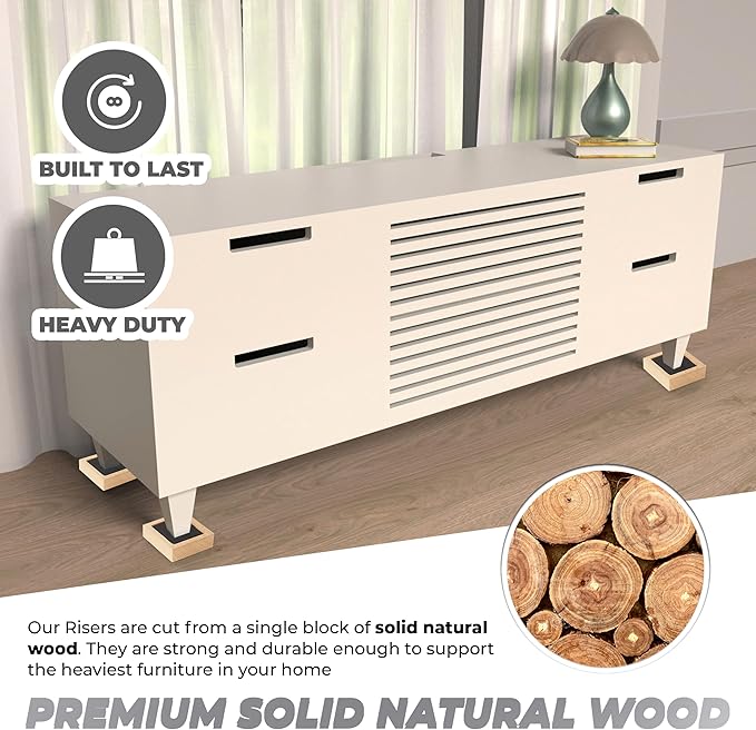 Bed Risers, Furniture Risers Can be Adjusted to 2'' 3''or 4'', Lifts Furniture - Image 5