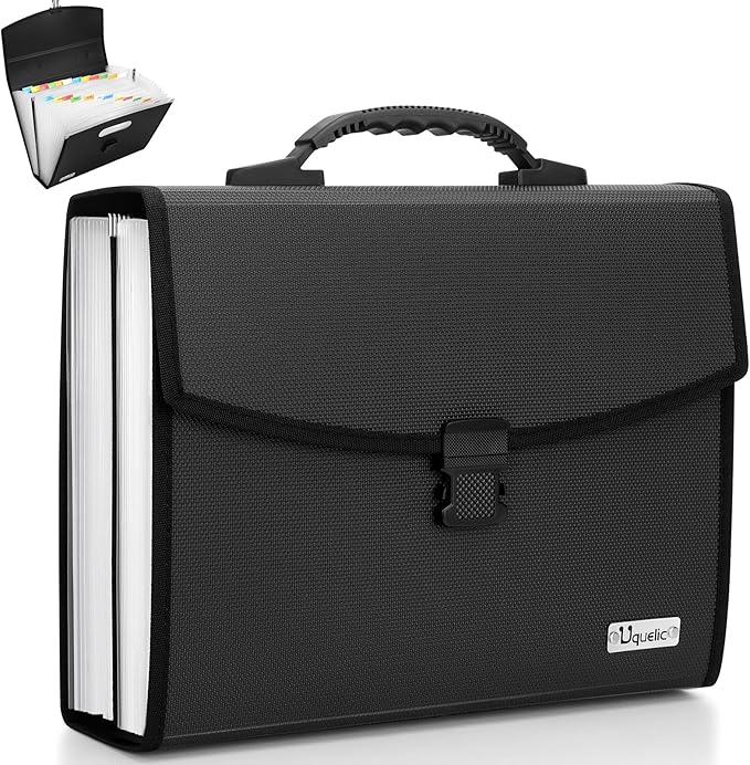 Uquelic 26 Pockets Expanding File Folder Organizer by Uquelic