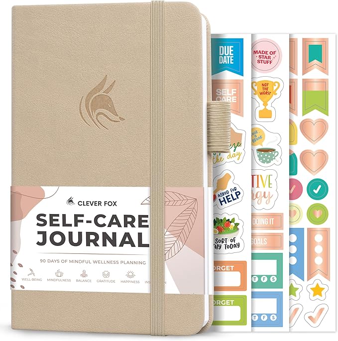Clever Fox Self-Care Journal Pocket – Daily Reflection Notebook – Mental Health by CleverFox