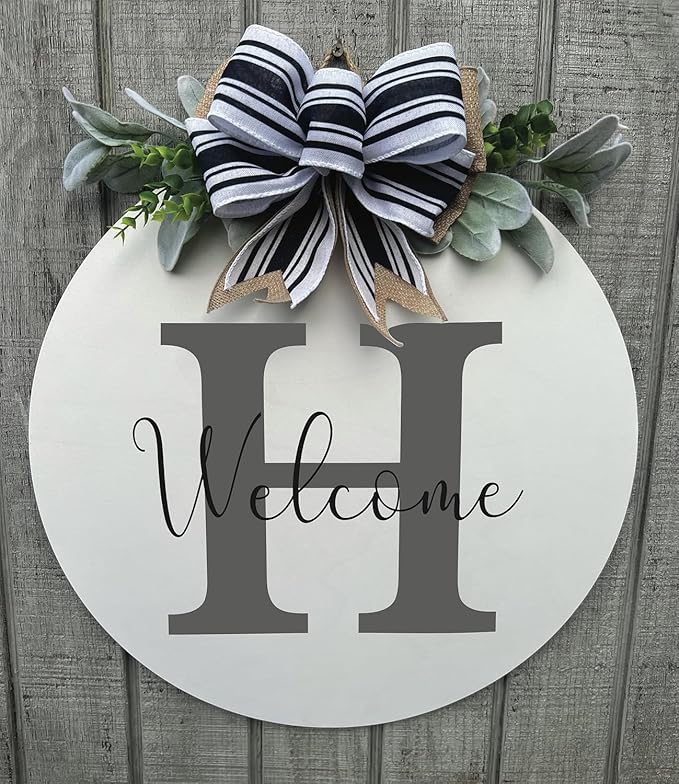 Wood front door sign Wood sign Home decor Welcome sign Sign - Image 2