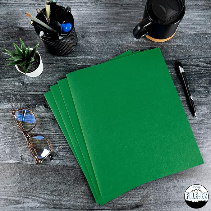 FILE-EZ Two-Pocket Folders, Textured Paper, Letter Size - Image 7