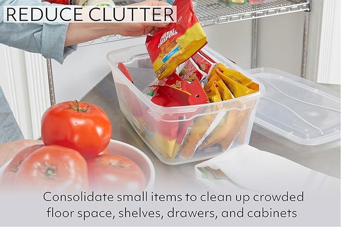 Rubbermaid Cleverstore 6 Qt Clear Storage Bins - Image 7