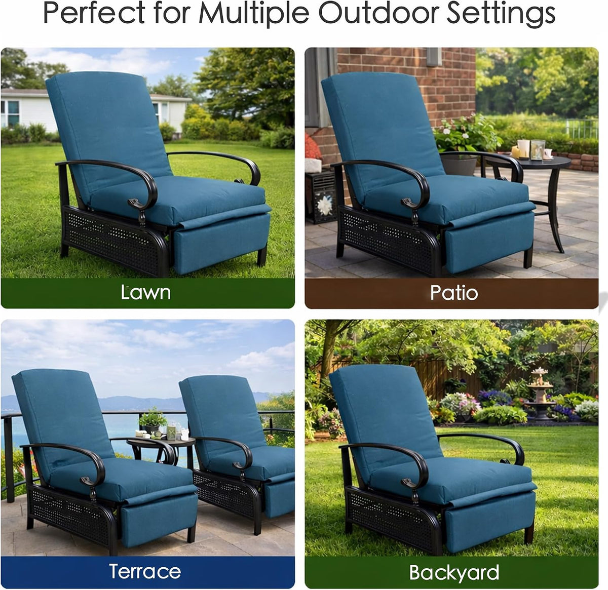 Kozyard Adjustable Outdoor Reclining Lounge Chair
