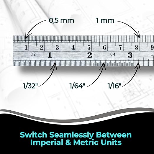 6 Inch Metal Ruler Bulk Set - Image 7