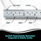 6 Inch Metal Ruler Bulk Set - Image 7