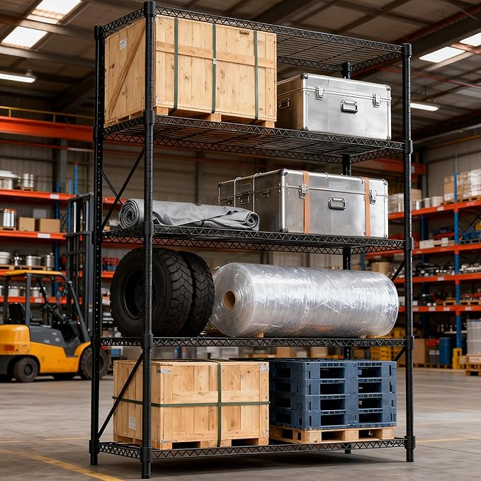 M MZG 5 Tiers Shelf 1750 lbs Steel Storage Shelving Utility Shelving Unit Steel - Image 7