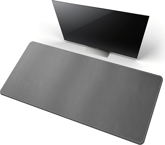 CENNBIE Leather Desk Mat, 39.3x19.6 Extra Large Desk Pad Blotter Protector by CENNBIE