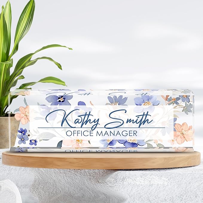 Personalized Name Plate for Desk, Custom Desk Name Plate, Acrylic Name Plate - Image 7