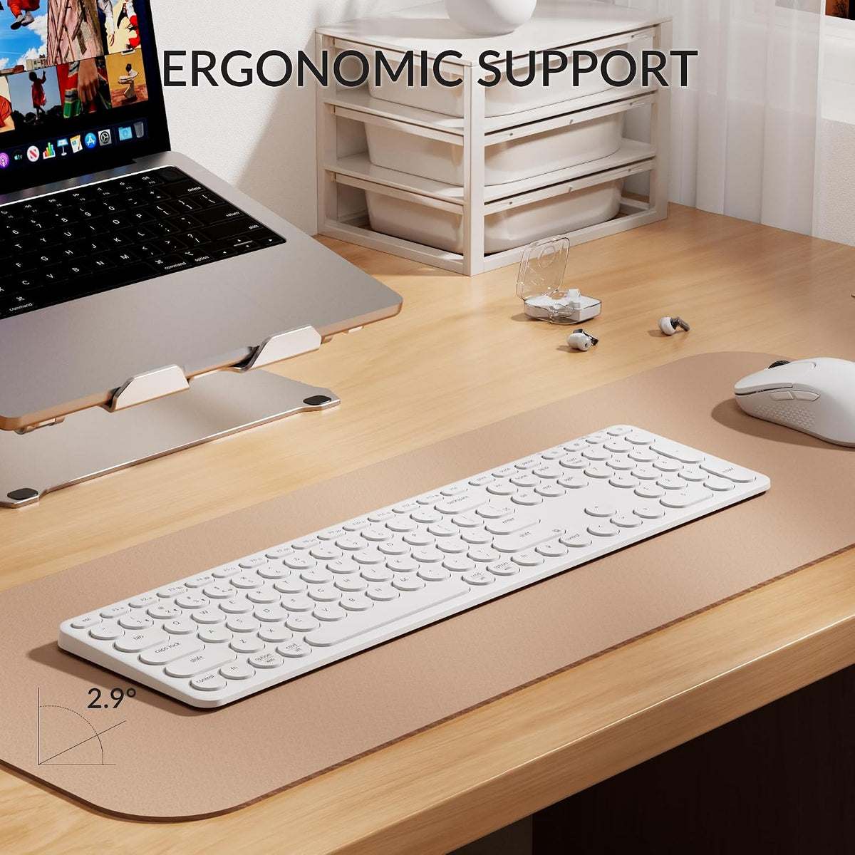 Keychron B5 Pro Ultra-Slim Full-Size Wireless Keyboard, 112-Key Layout with N...