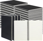 miikoul 100 Packs A5 Spiral Notebooks, 60 Sheets/120 Pages, Hardcover Lined