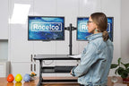 Rocelco 37.5" Deluxe Height Adjustable Standing Desk Converter - Image 2