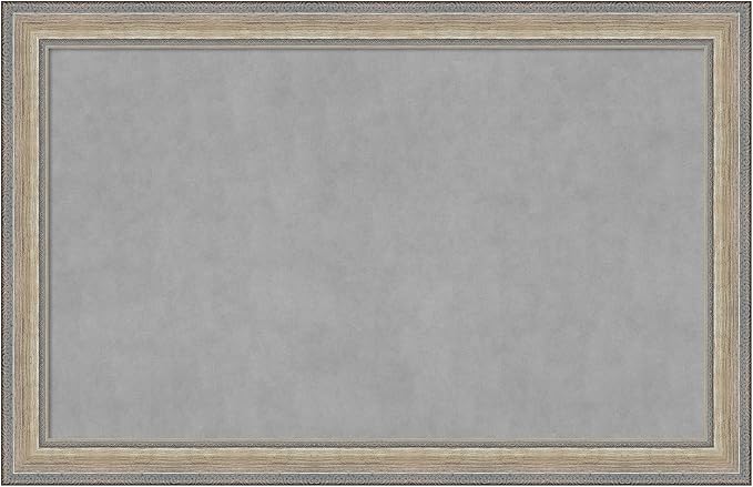 Amanti Art Silver Framed Magnetic Board 29x45 Large Vision Board by AmantiArt