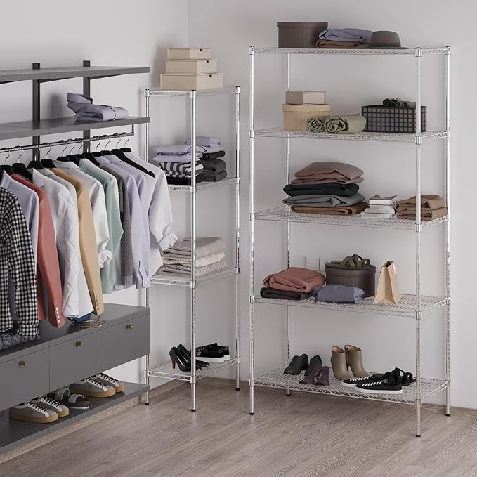 Regal Altair 21" Deep x 42" Wide x 86" Height Wire Shelving Kit | 5-Tier | NSF - Image 5