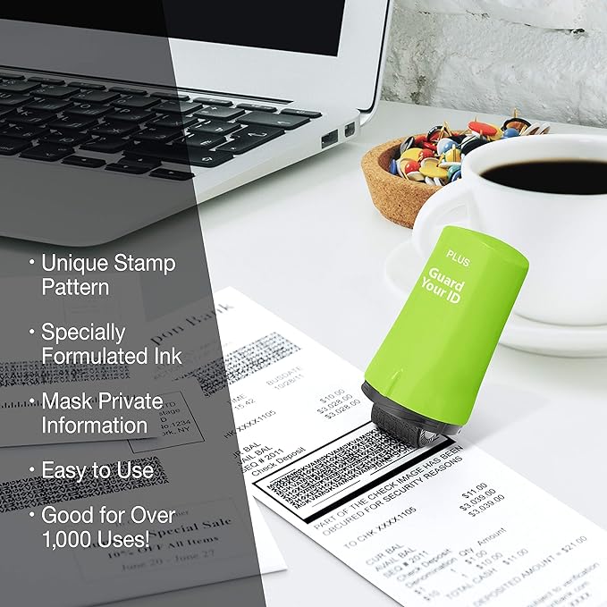 Guard Your ID Advanced Roller Identity Theft Prevention Security Stamp Green - Image 5
