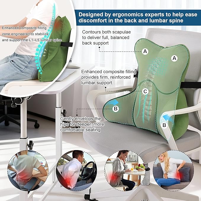 Ailuteie Lumbar Support Pillow for Lower Back Pain Relief – Multi-Functional - Image 4