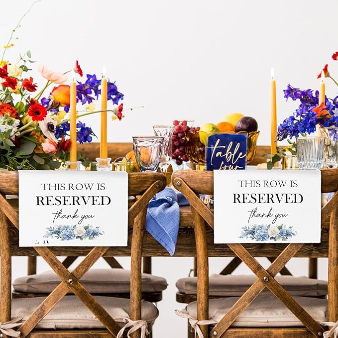 ChissNook Reserved Seating Chair Signs, This Row Is Reserved Pew Cloths Seating - Image 6
