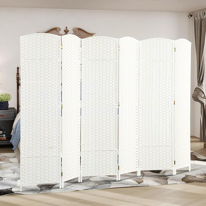 HOMCOM Room Divider, 6 Panel Folding Privacy Screen, 5.6' Tall Freestanding - Image 6
