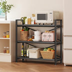 Homeiju 3 Tier Bookshelf 31.49" Width, Wood and Metal Etagere Bookcase - Image 5