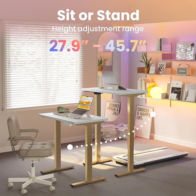 HUANUO 32" Small Electric Standing Desk Adjustable Height, 4 Memory Height - Image 4
