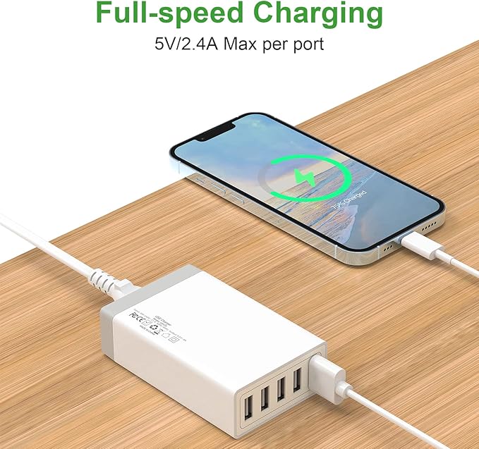 USB Wall Charger, Desktop USB Charging Station - Image 2