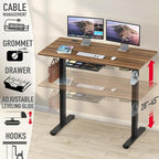 SHW 55 x 28 Inches Electric Height Adjustable Standing Desk - Image 4
