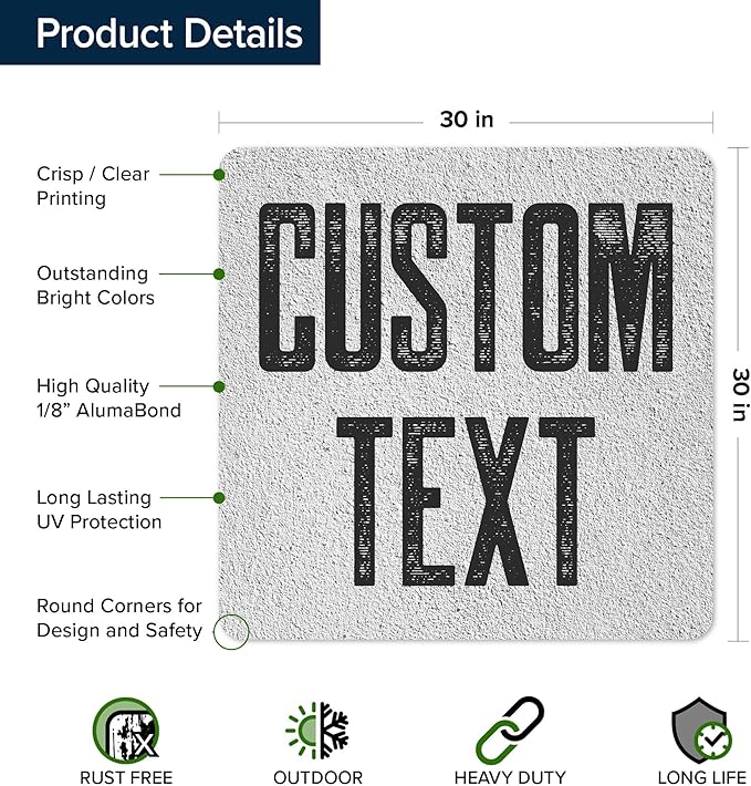 Custom Sign, Custom Street Sign, 11 Font Colors, 13 Font Styles, 4 Hole Options - Image 6