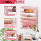GDINDINFAN Wall File Organizer Holder Mesh Hanging Paper Document Holder - Image 4