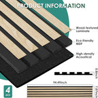 VallisCo 4-Piece Wood Slat Acoustic Panels - Image 2