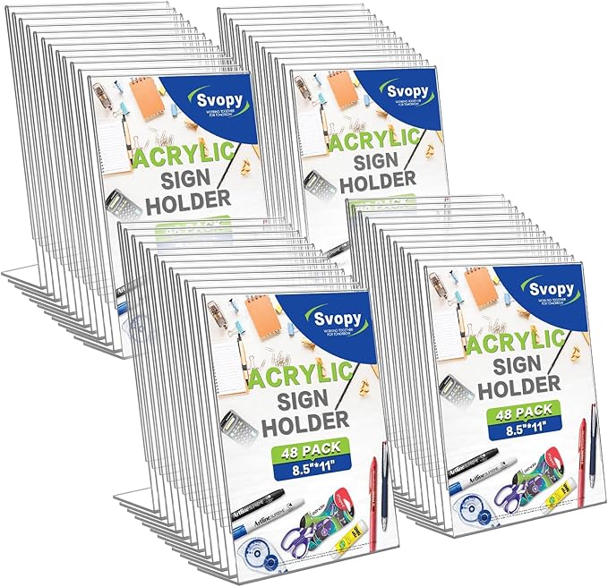SVOPY Acrylic Sign Stand Holders by SVOPY