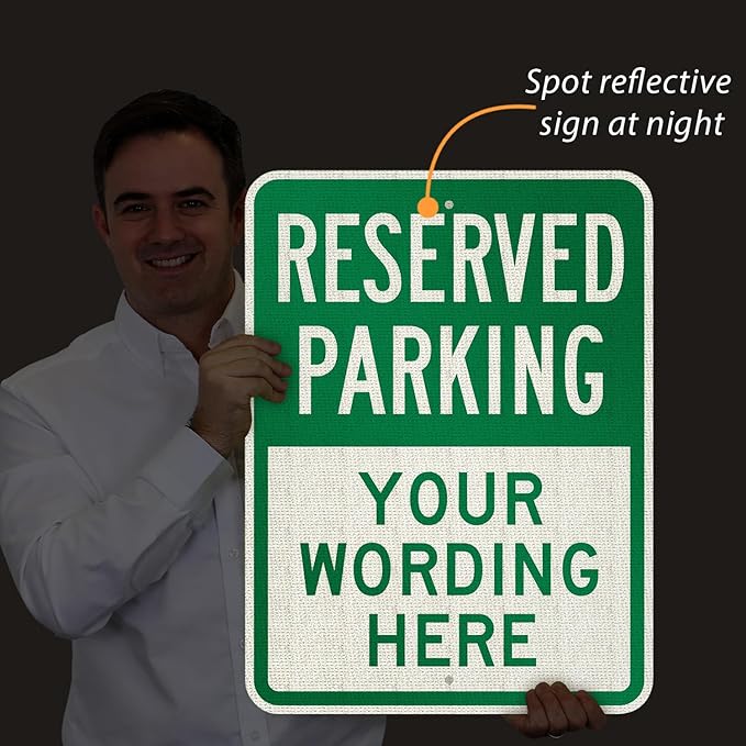 SmartSign 24 x 18 inch Custom “Reserved Parking” Metal Sign - Image 8