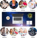 QIYI Large Desk Pad, Milky Way Mouse Pad Desktop Decor, Waterproof PU Leather - Image 7