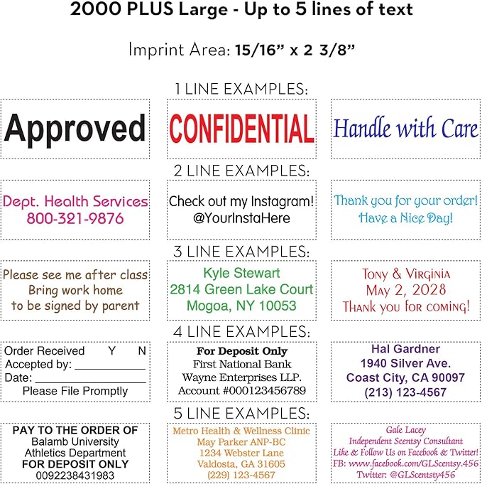 COLOP Large Size Self Inking Custom Text Stamp - Image 2