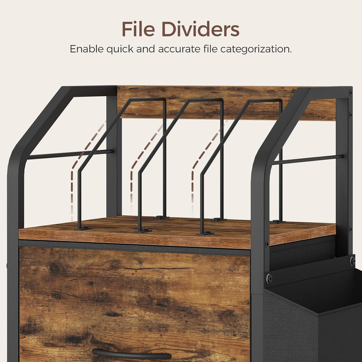 MAHANCRIS Small File Cabinet, Rolling Filing Cabinet for Under Desk