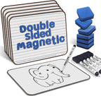 Dry Erase Boards 6 Pack, Double Sided Magnetic Small Whiteboards by HOLYDE