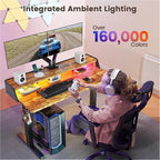 ErGear Standing Desk with LED Strip, 48″ x 24″ Electric Height Adjustable RGB - Image 4