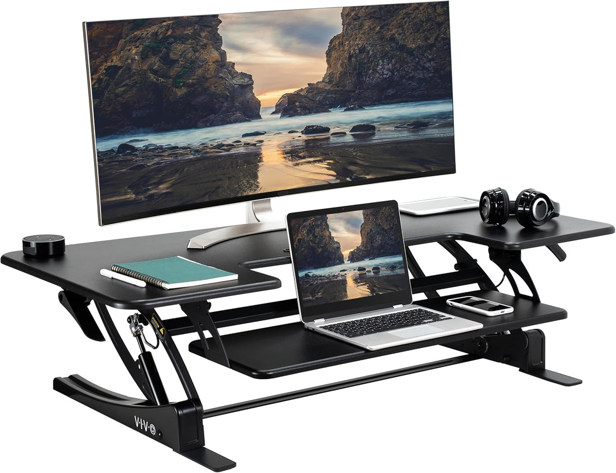 VIVO 48 inch Height Adjustable Large Stand Up Desk Converter, V Series