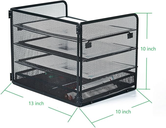 SETTFRFE 4 Tier Mesh Paper Letter Tray, Desk File Organizer - Image 5