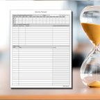 Hourly Planner Notepad. 60 Page Planning Pad w/Appointment Time Block, Task Log - Image 6