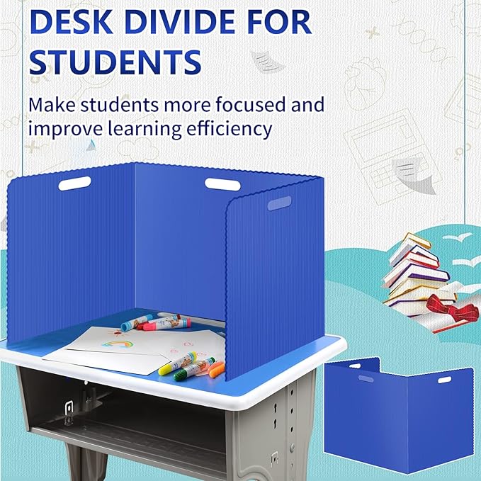 24 Pcs Desk Dividers for Students 14 × 17.5 × 14 Inch Plastic Durable and - Image 4