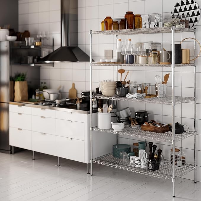 Regal Altair 24" Deep x 48" Wide x 74" Height Wire Shelving Kit | 5-Tier | NSF - Image 8
